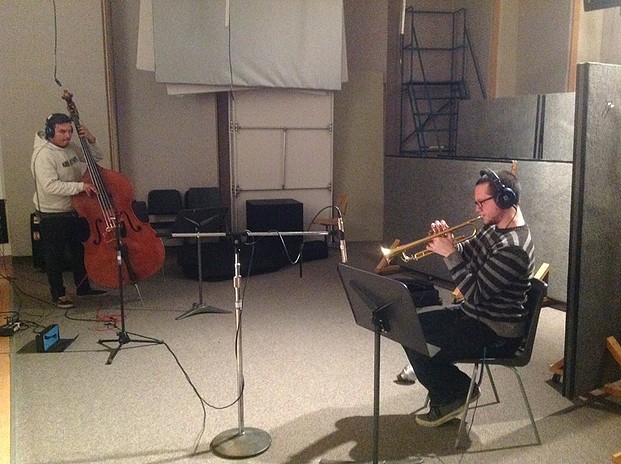 Contrabass : Juan Pablo Carmona, Trumpet : Remi Cormier // Photo : Etienne Lessard